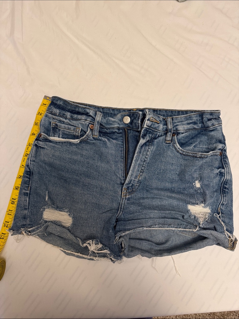 Old Navy OG Short High Rise Vintage-Inspired Blue Distressed Denim Shorts